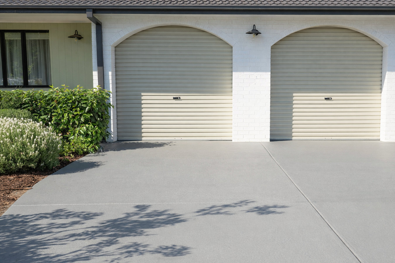 Concrete driveway building